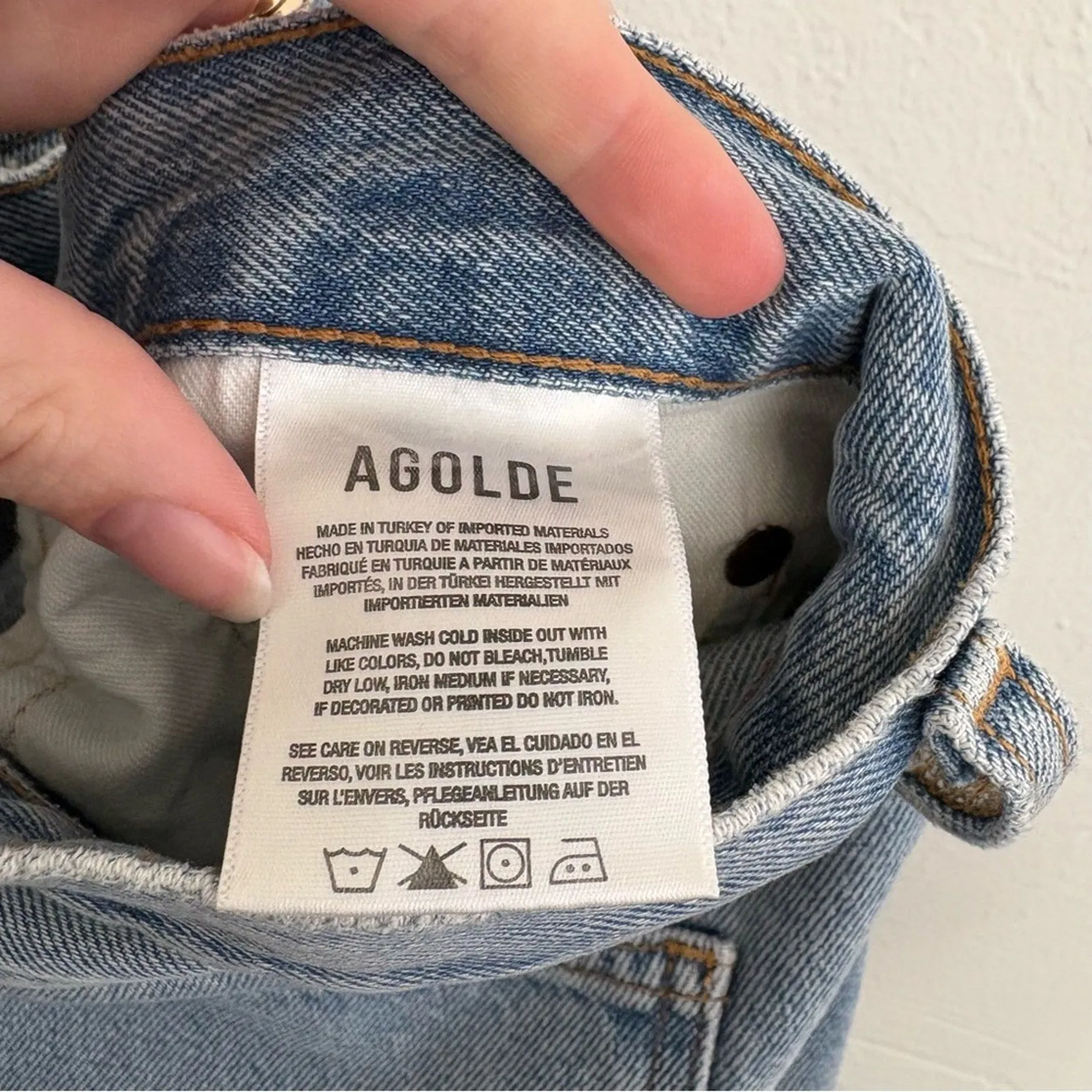AGOLDE Pinch Waist High Rise Kick Cropped *No Pocket* Jeans (32)