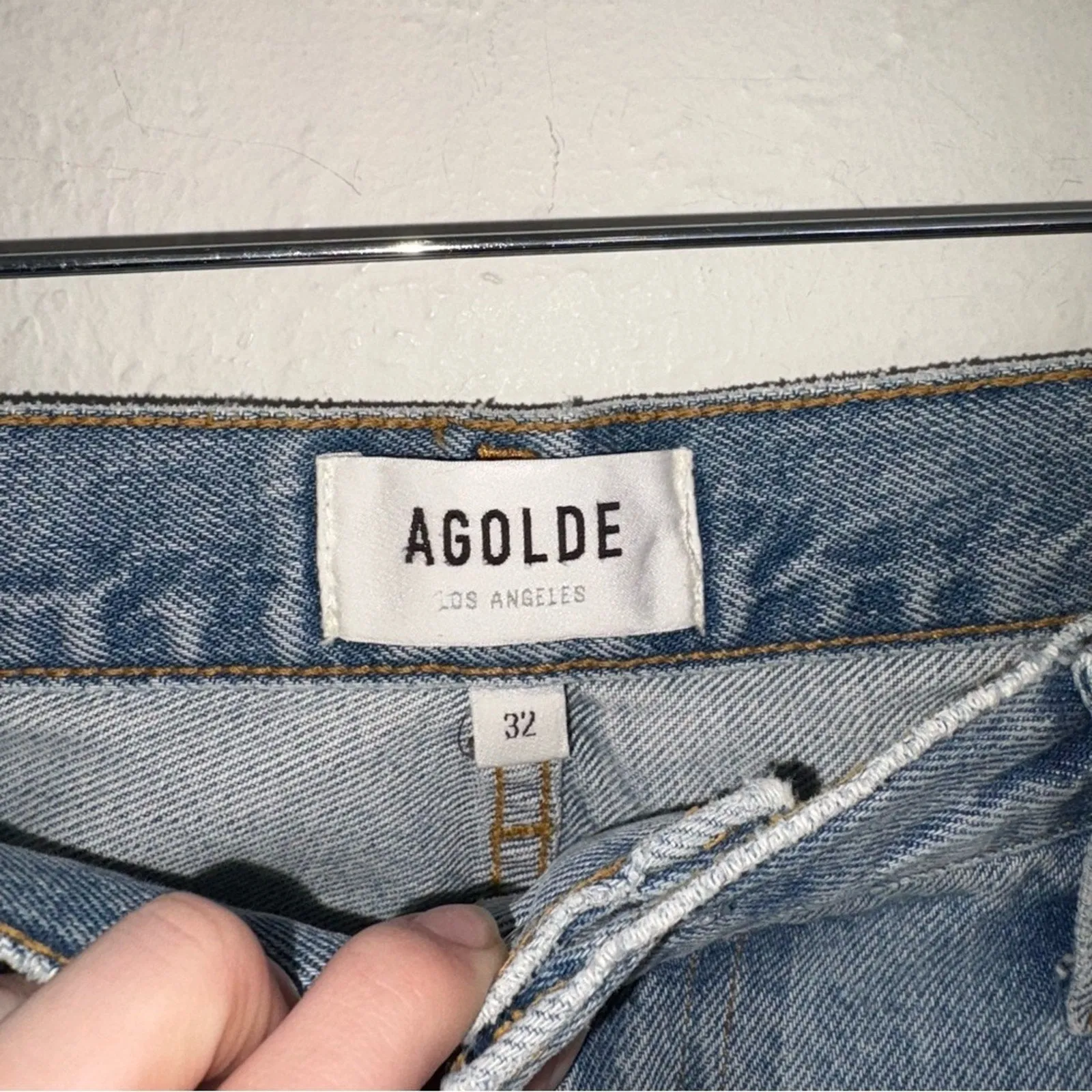 AGOLDE Pinch Waist High Rise Kick Cropped *No Pocket* Jeans (32)