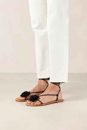 ALOHAS - Jakara Black Leather Sandals