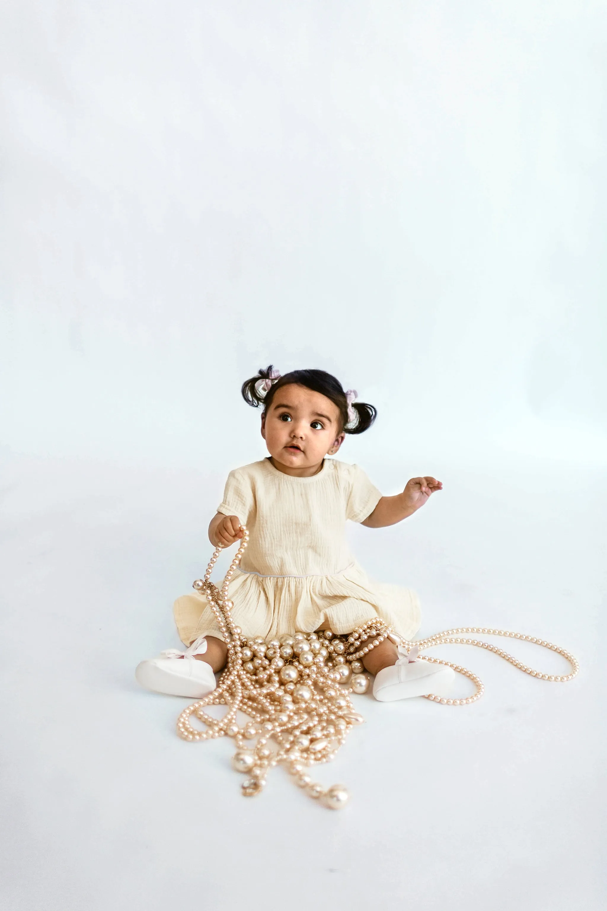 Baby Hi-Low Dress | Cream