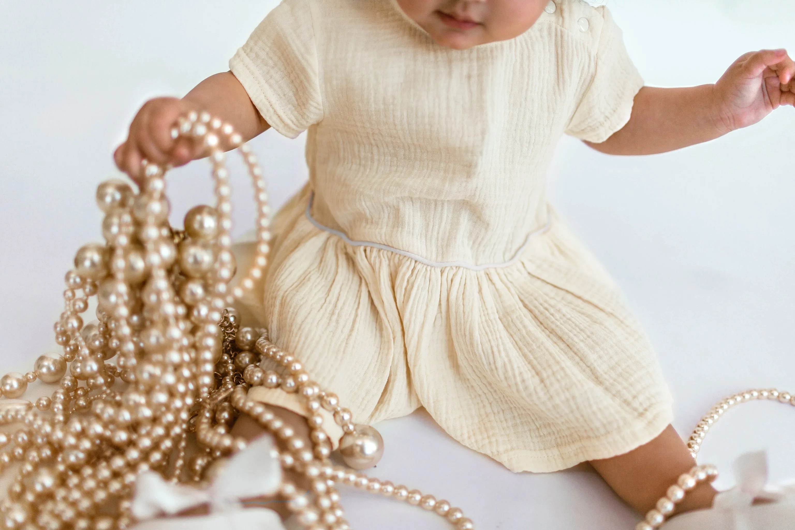 Baby Hi-Low Dress | Cream