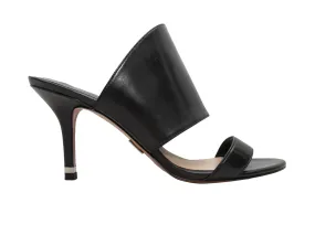 Black Michael Kors Leather Heeled Sandals Size 36.5
