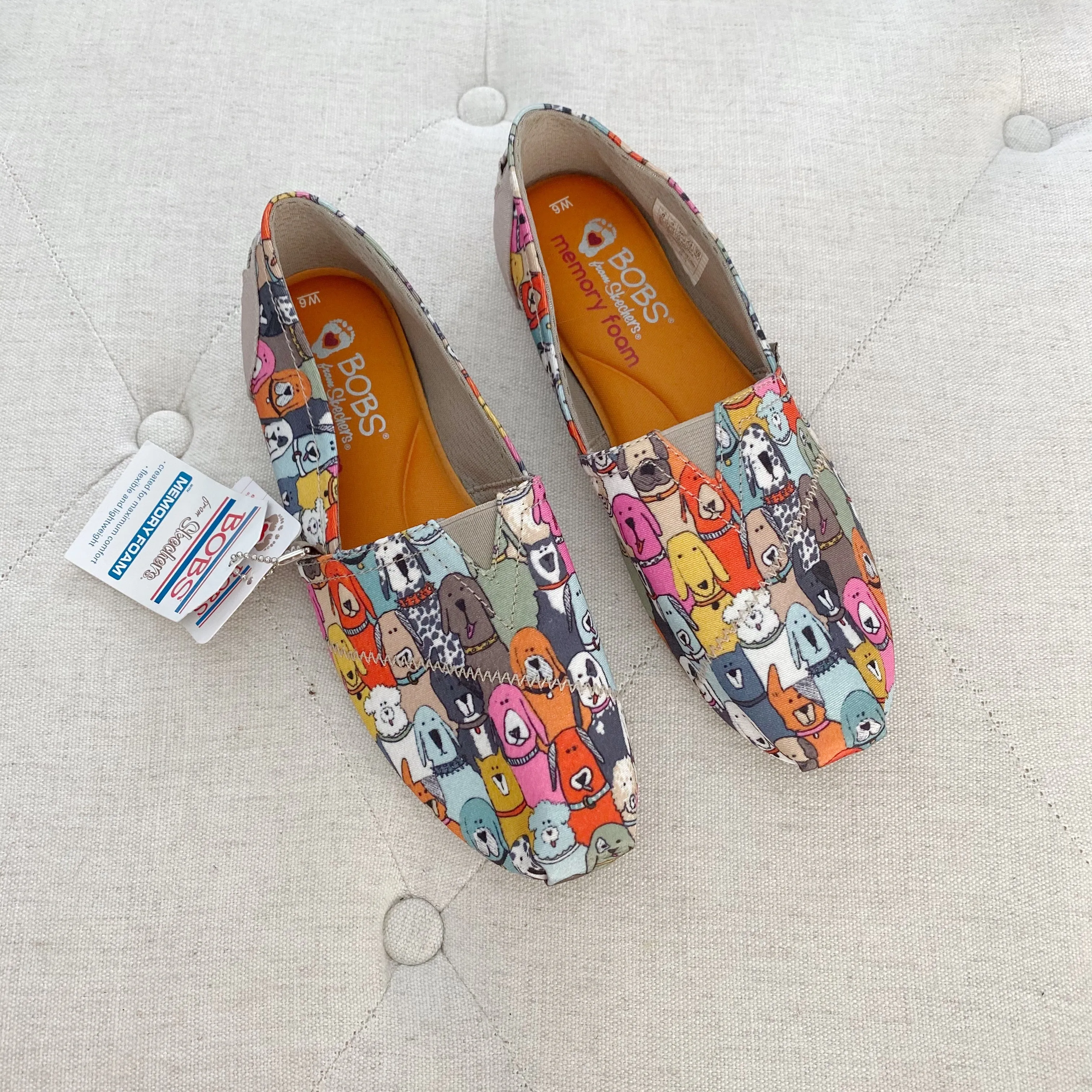BOBS by Sketchers Dog slip-ons New size 6