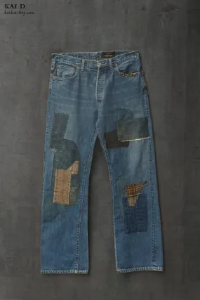 Boro Jeans - Faded Indigo - 34/35 (relaxed fit)