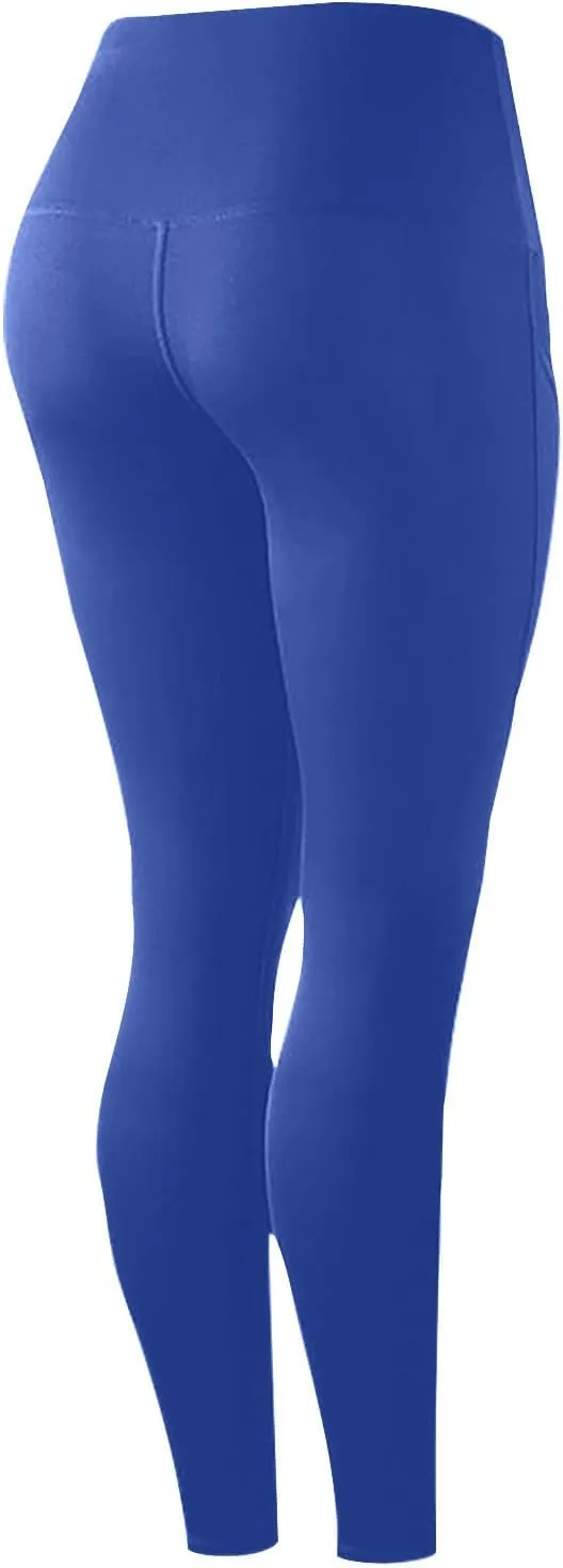 Butt Lifting Leggings for Women Tummy Control High Waist Leggings Workout Yoga Pants with Pockets Stretchy Trousers