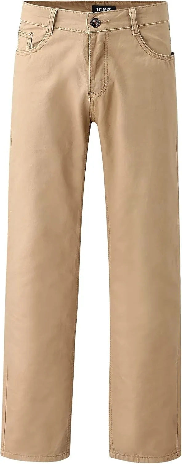 Button Men's Mid-waist Jeans With Pocket Jeans Casual Men's Zip Men's pants Key Relaxed Fit Jeans for Men