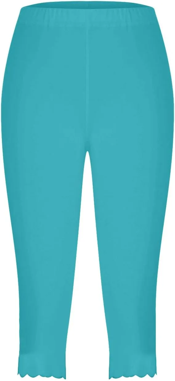 Capris Leggings for Women Summer Dressy Cropped High Waist Yoga Pants Stretchy Leggings Workout Compression Pant