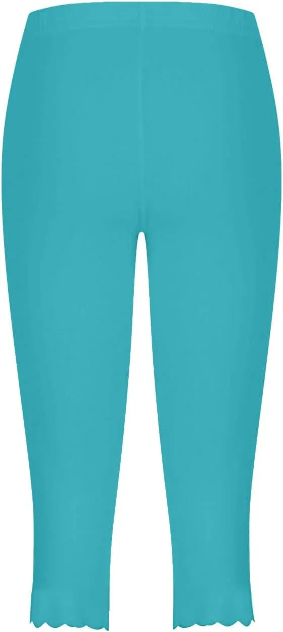 Capris Leggings for Women Summer Dressy Cropped High Waist Yoga Pants Stretchy Leggings Workout Compression Pant