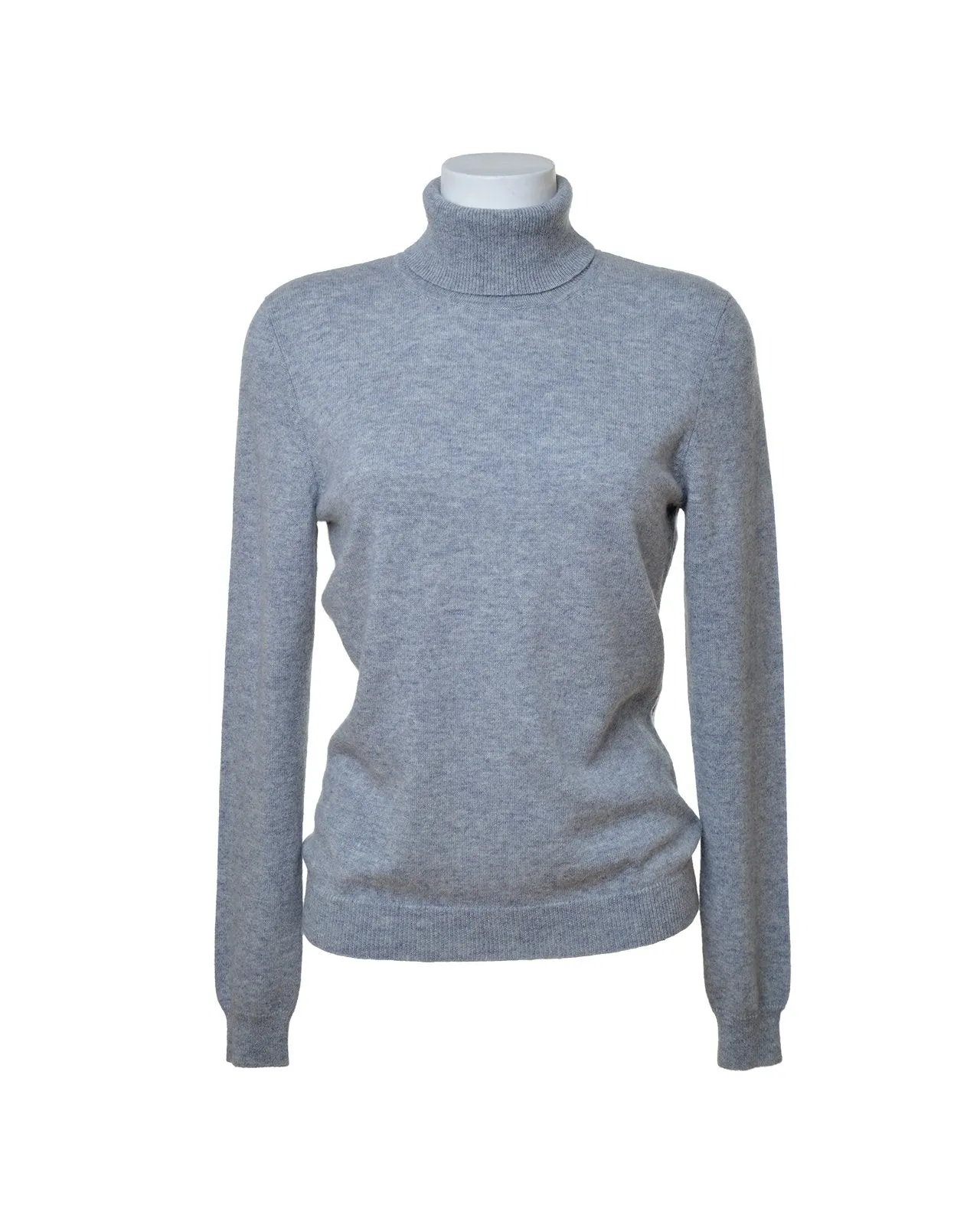Cashmere Heather Roll Neck Jumper-Woodcock & Cavendish