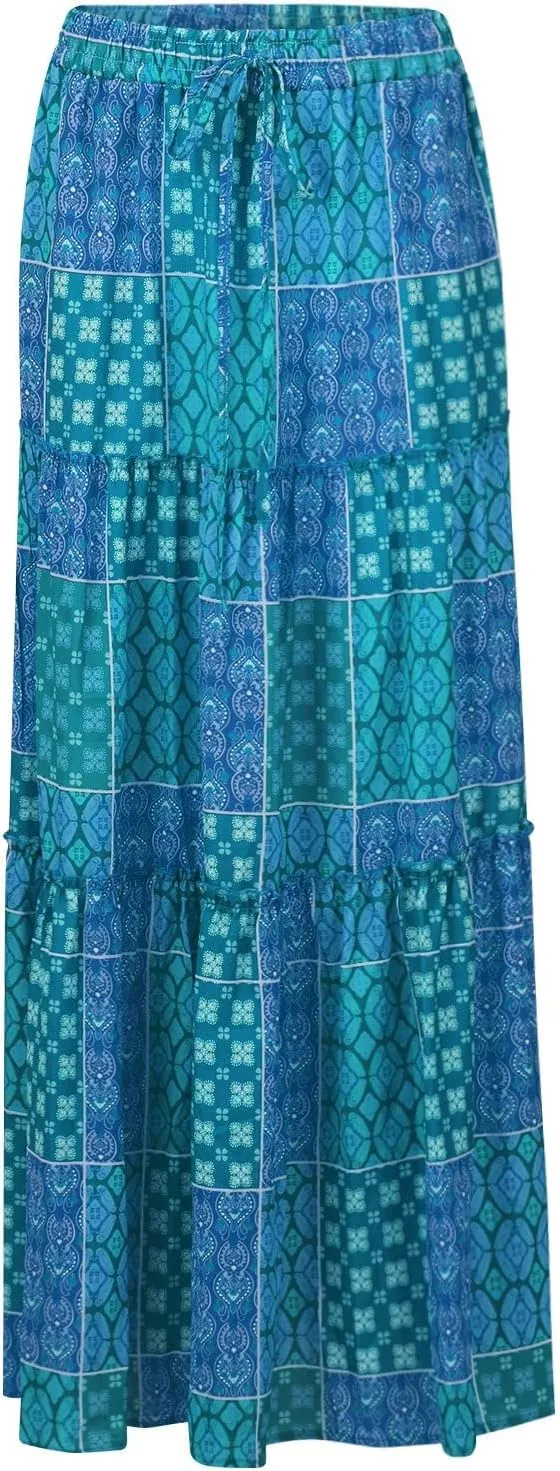 Casual Skirts for Women, Summer Beach Trendy Vacation Maxi Womens Skirts