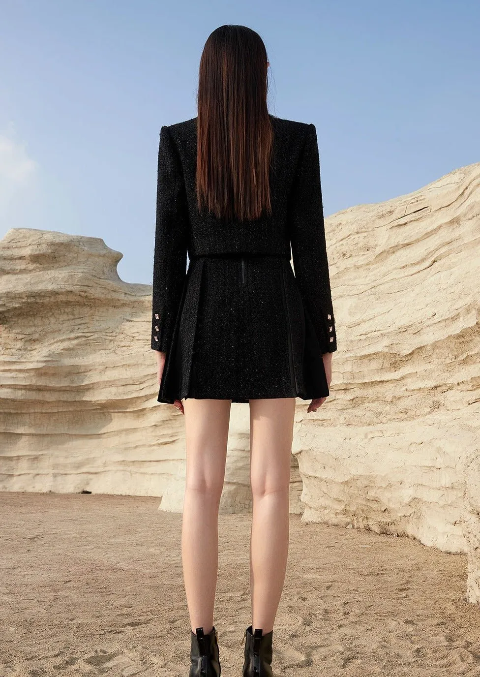 COLOR STONE SHORT JACKET&SKIRT