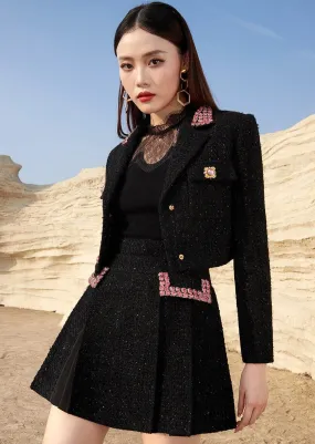 COLOR STONE SHORT JACKET&SKIRT