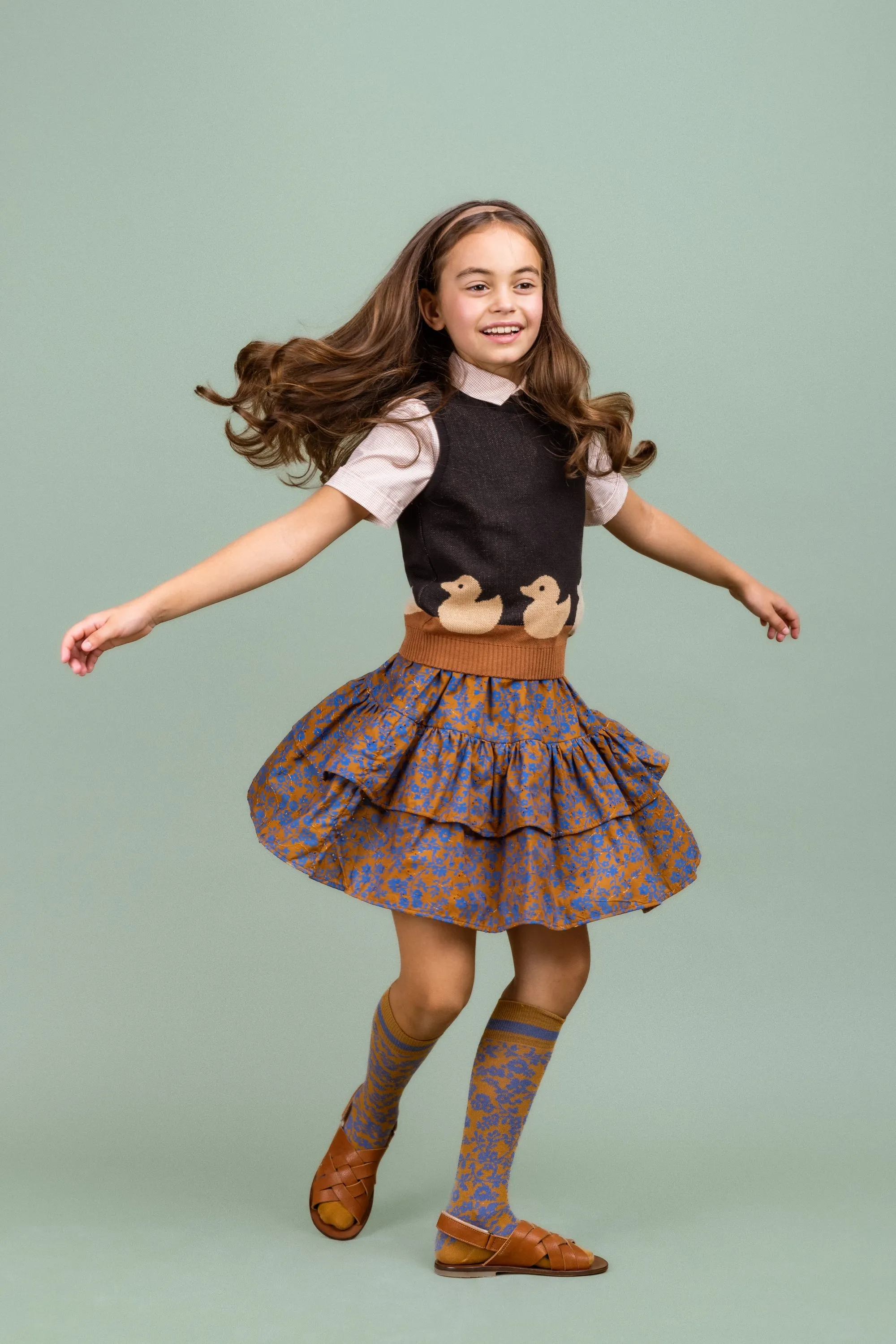 Cotton Skirt Mimi, Brown