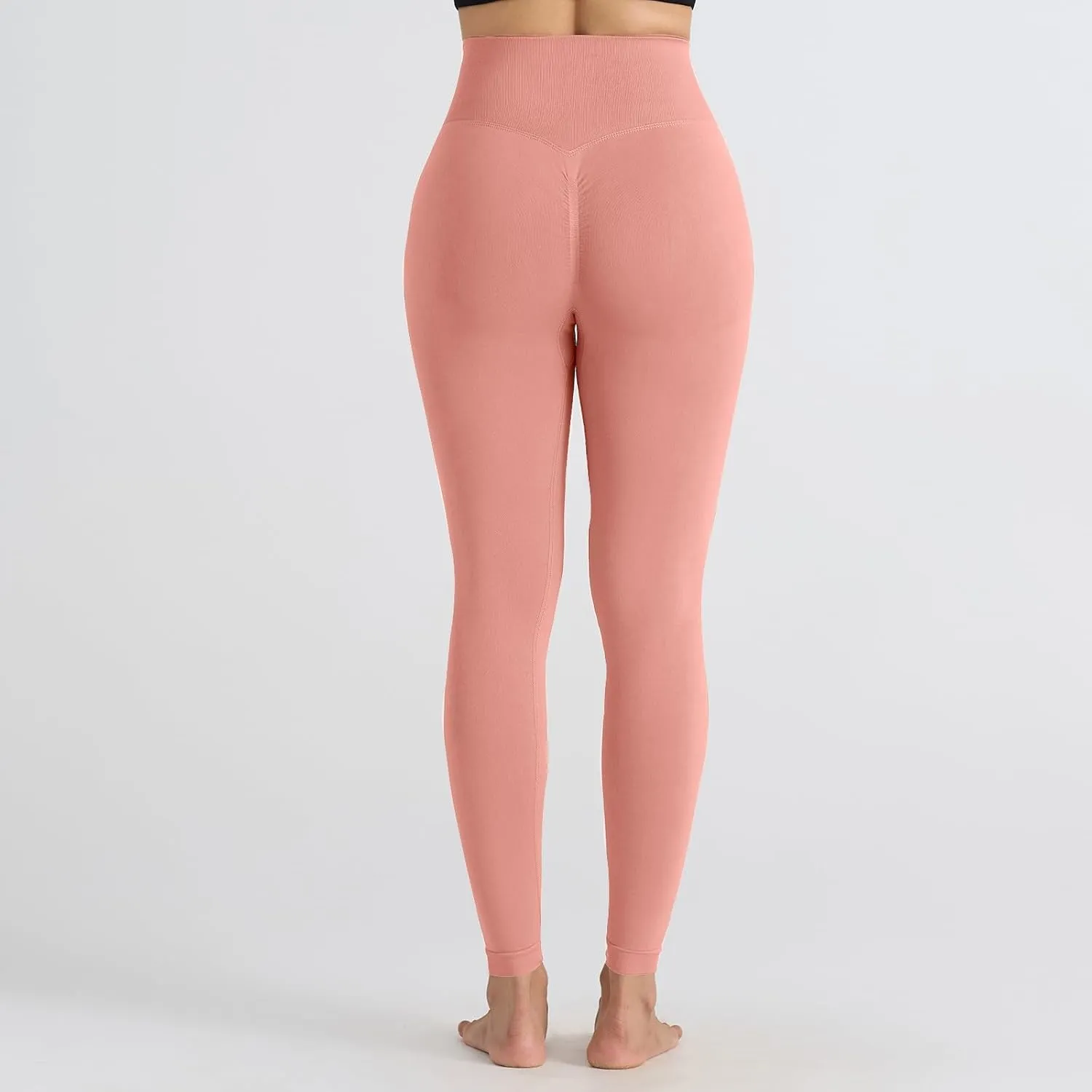DASAYO Women's Leggings High Waist Tummy Control Scrunch Butt Lifting Exercise Leggings Seamless Stretchy Workout Yoga Pants
