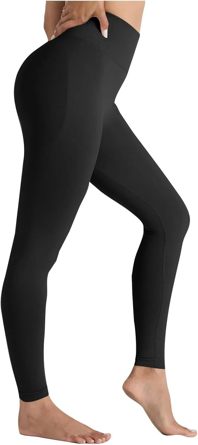 DASAYO Women's Leggings High Waist Tummy Control Scrunch Butt Lifting Exercise Leggings Seamless Stretchy Workout Yoga Pants