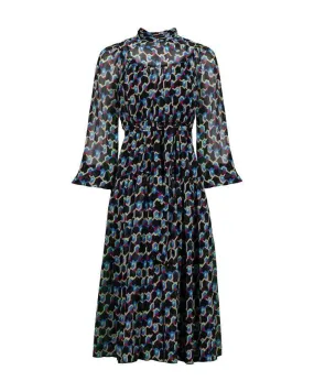 DVF Kent Geo Illusion Print Dress