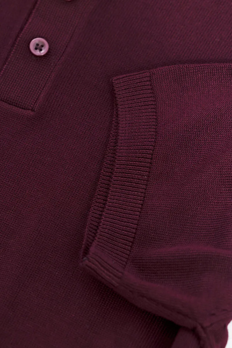 Effortless Chic Wine Polo T-Shirt