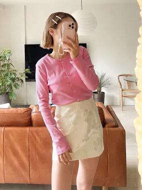 Feminine Ribbon Mini Skirt