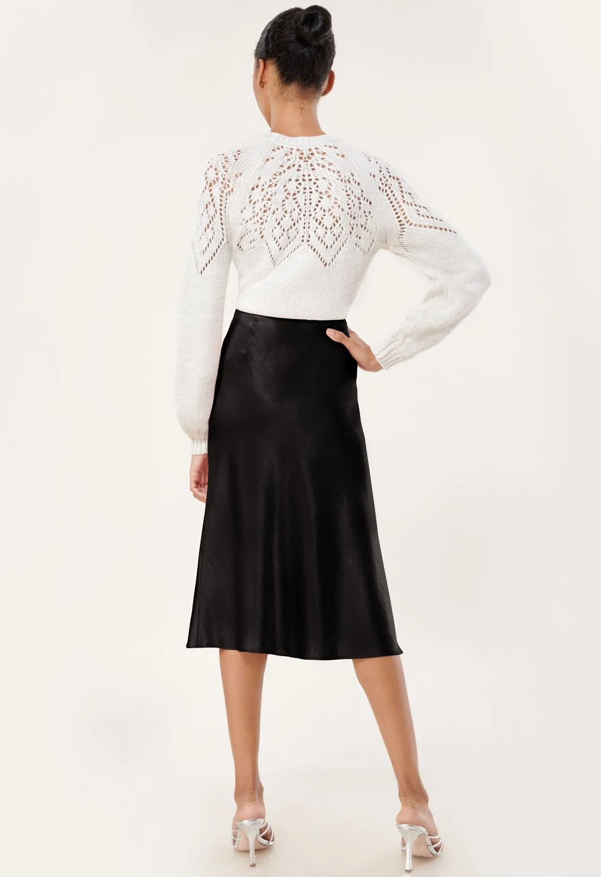 Fion Bias Hammer Satin Skirt