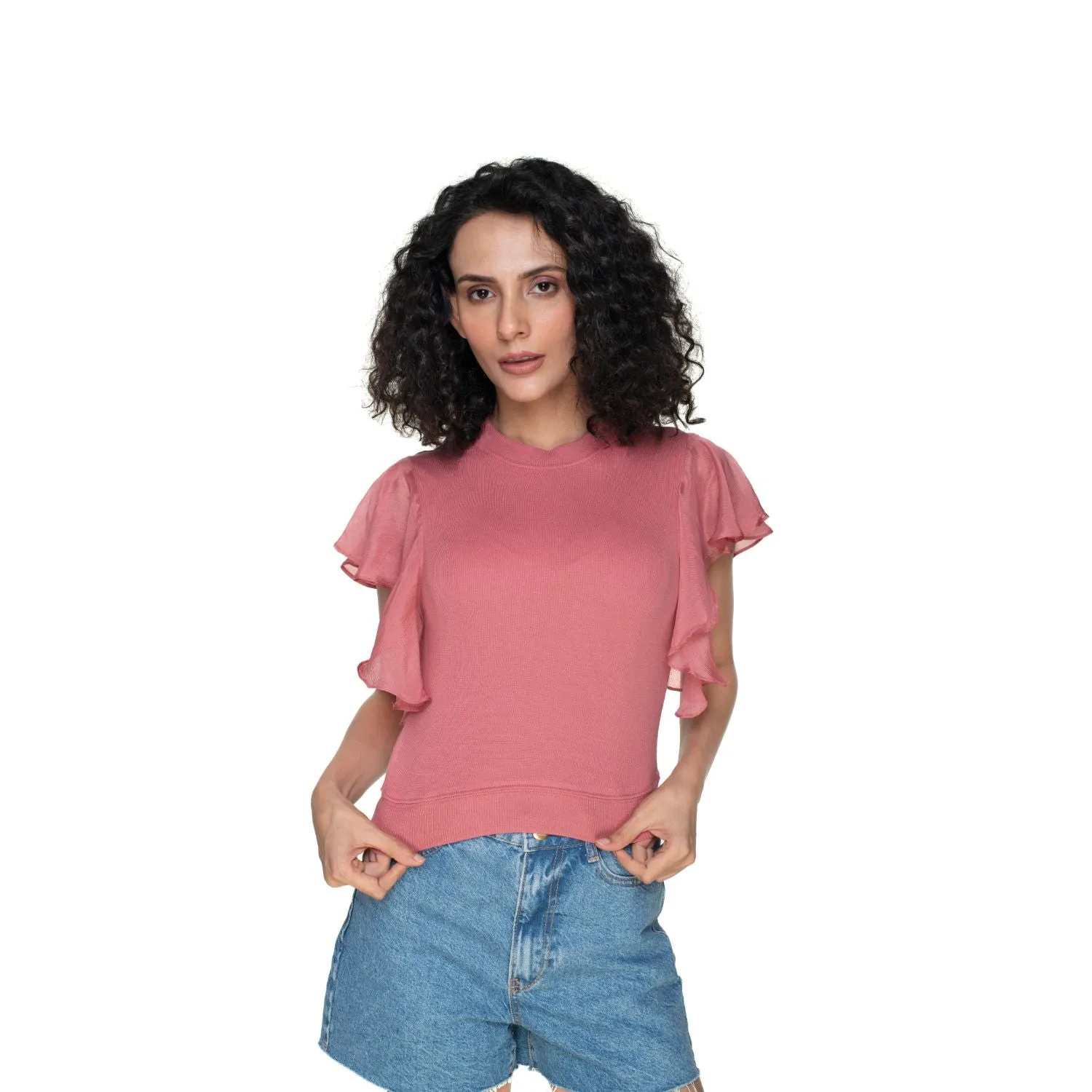 Hosiery Blouses- Flutter Sleeves