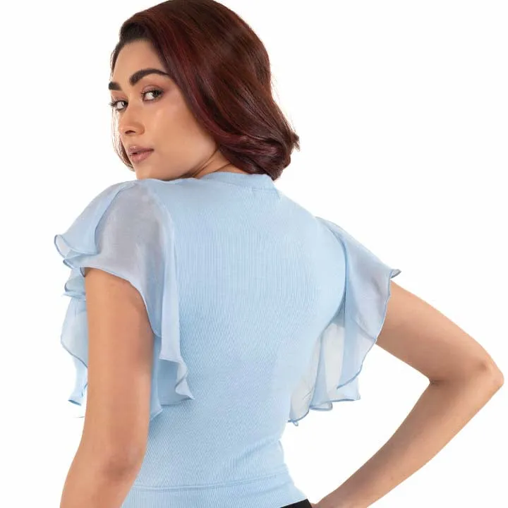 Hosiery Blouses- Flutter Sleeves