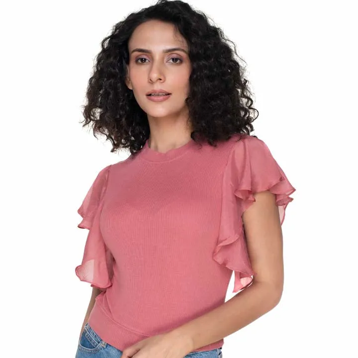 Hosiery Blouses- Flutter Sleeves