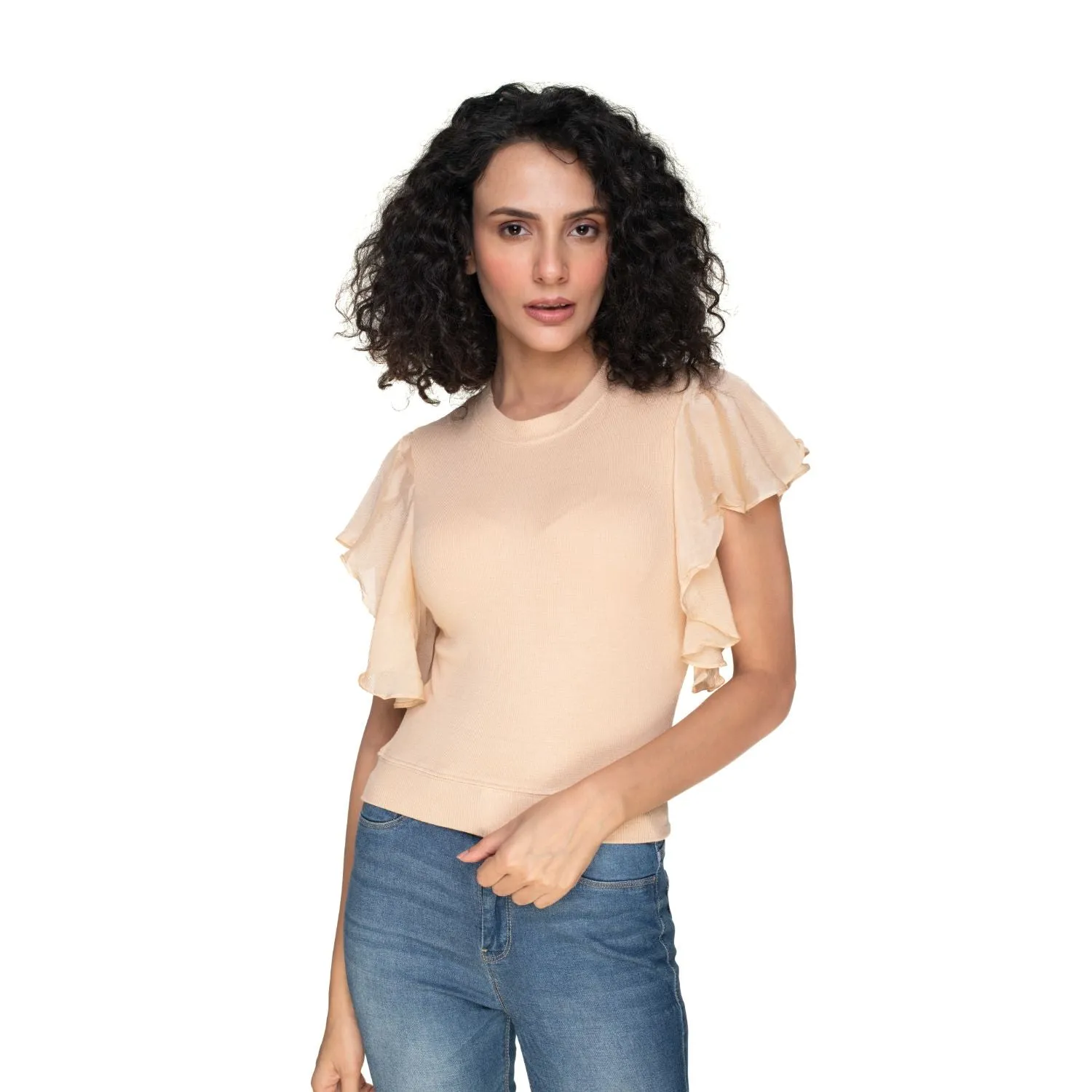 Hosiery Blouses- Flutter Sleeves
