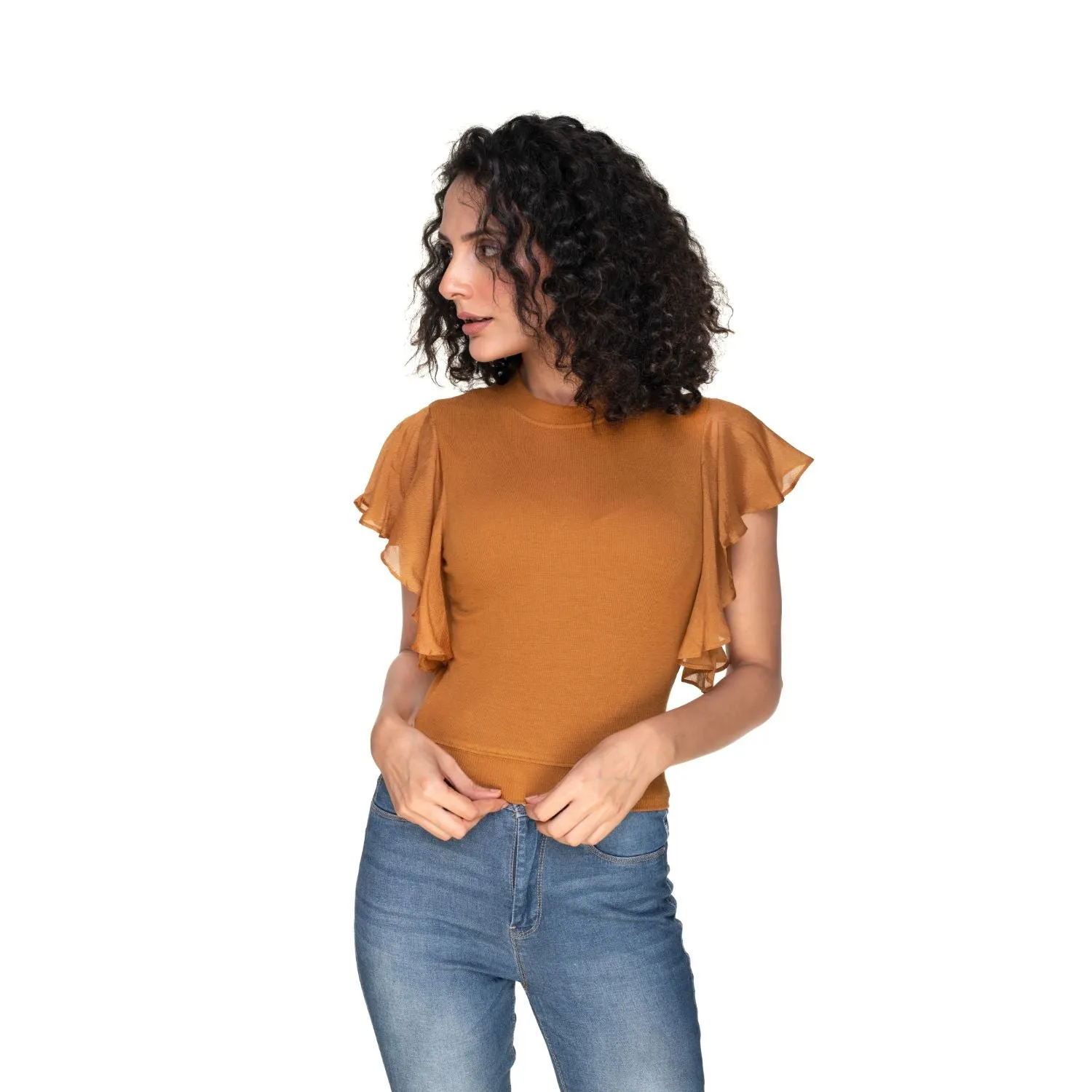 Hosiery Blouses- Flutter Sleeves