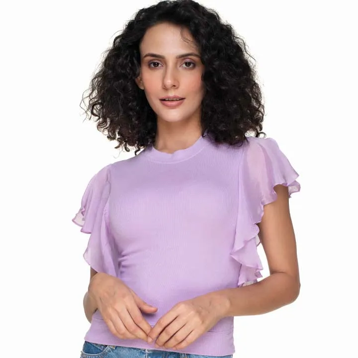 Hosiery Blouses- Flutter Sleeves