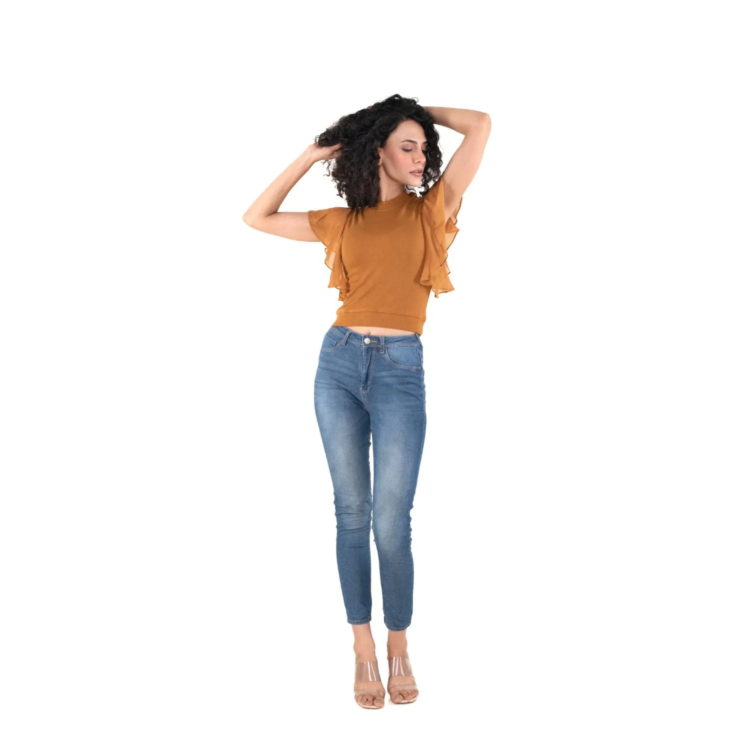 Hosiery Blouses- Flutter Sleeves