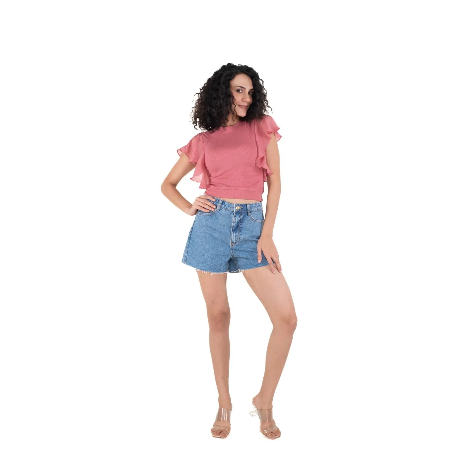 Hosiery Blouses- Flutter Sleeves