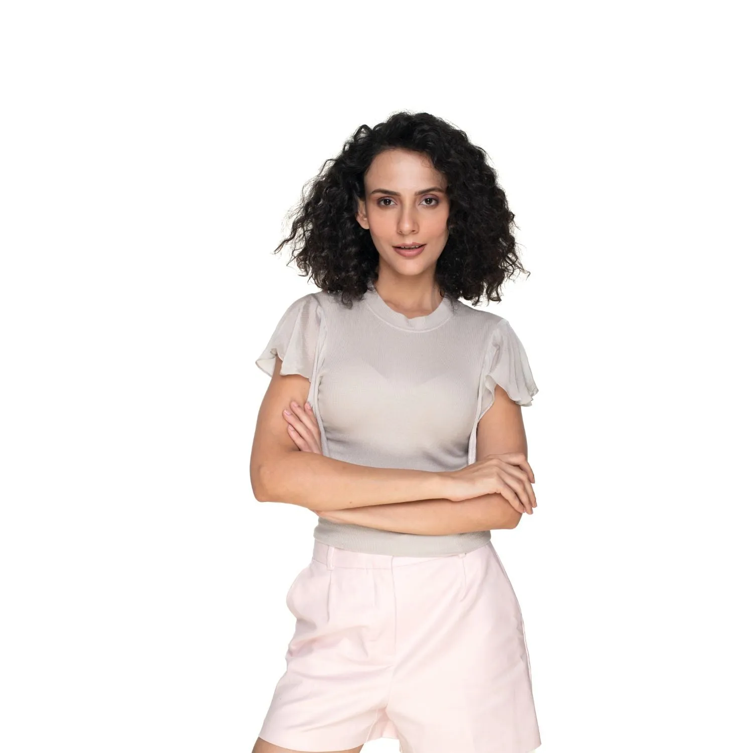 Hosiery Blouses- Flutter Sleeves