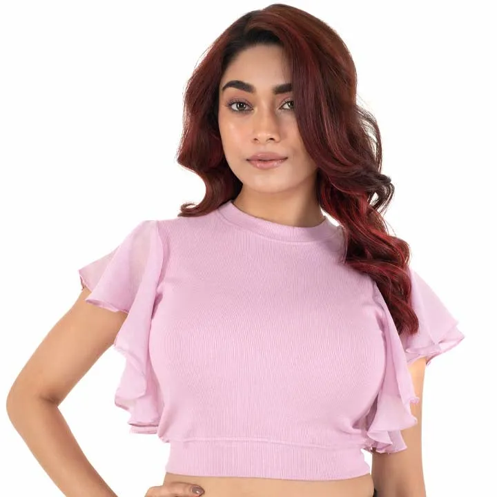 Hosiery Blouses- Flutter Sleeves