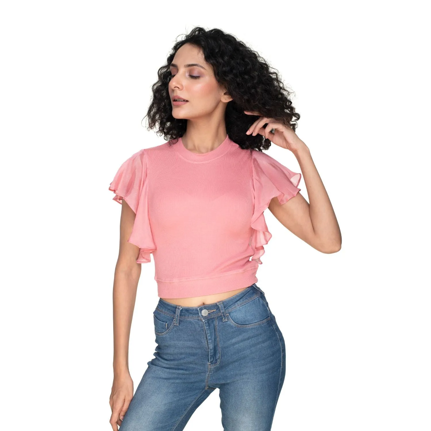 Hosiery Blouses- Flutter Sleeves