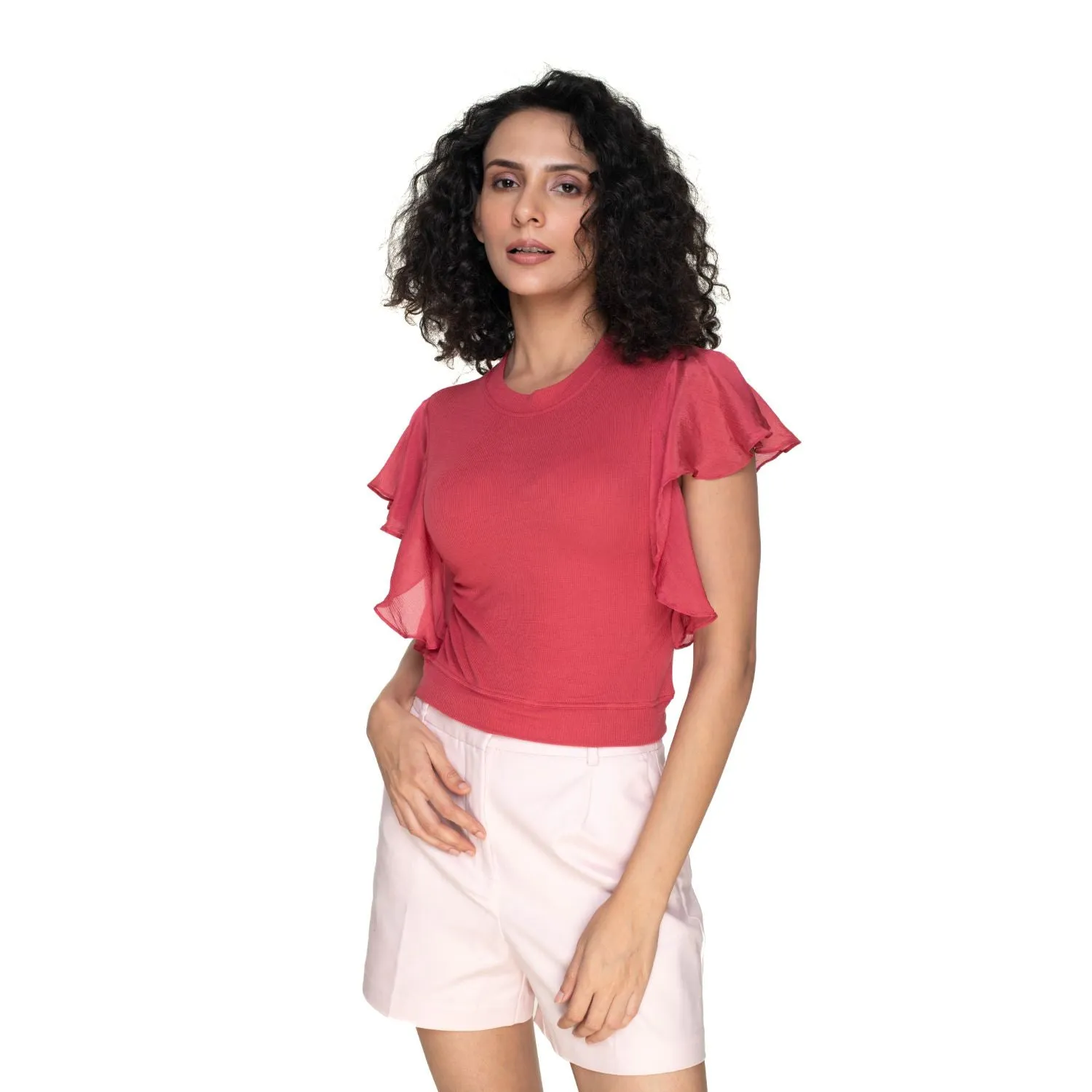 Hosiery Blouses- Flutter Sleeves