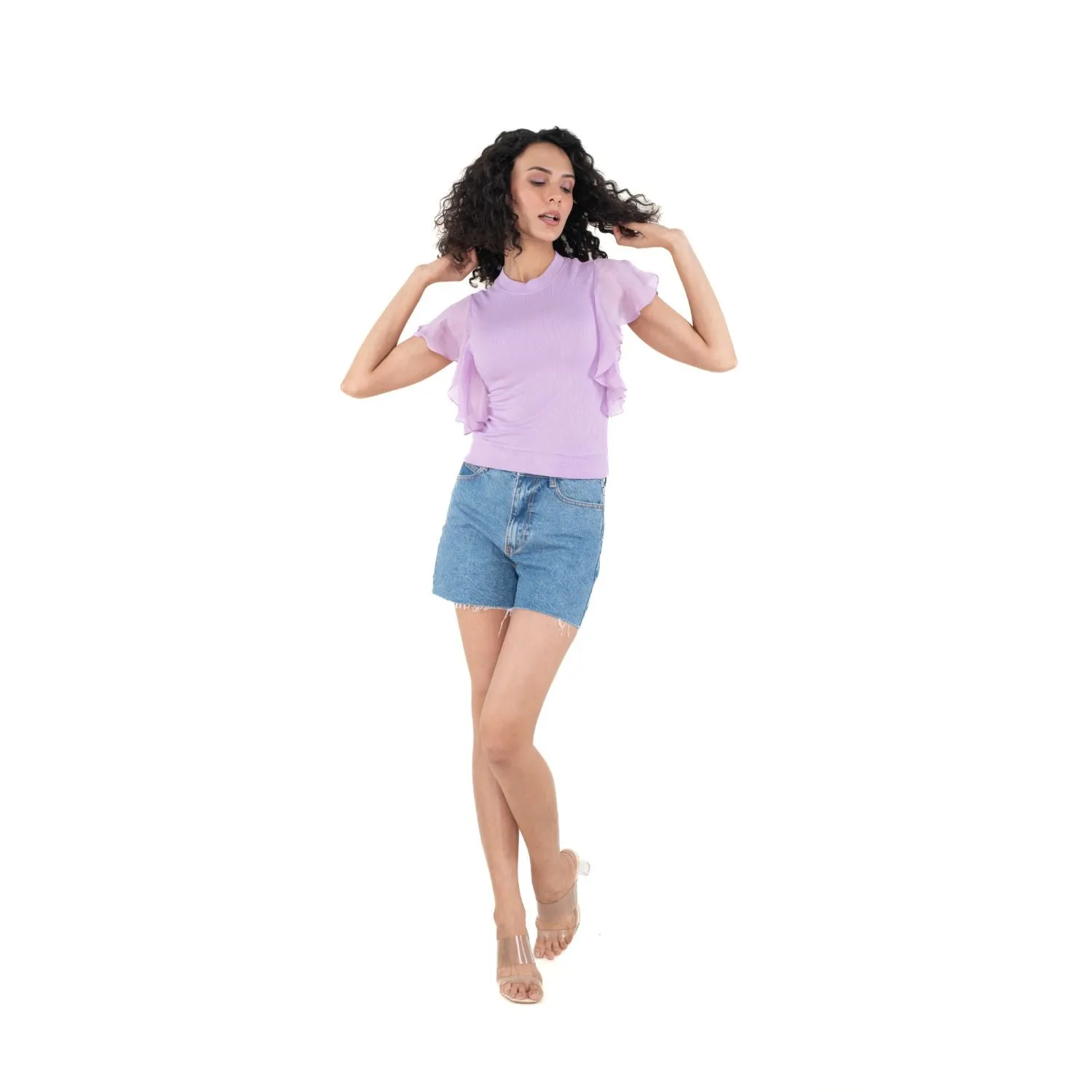 Hosiery Blouses- Flutter Sleeves