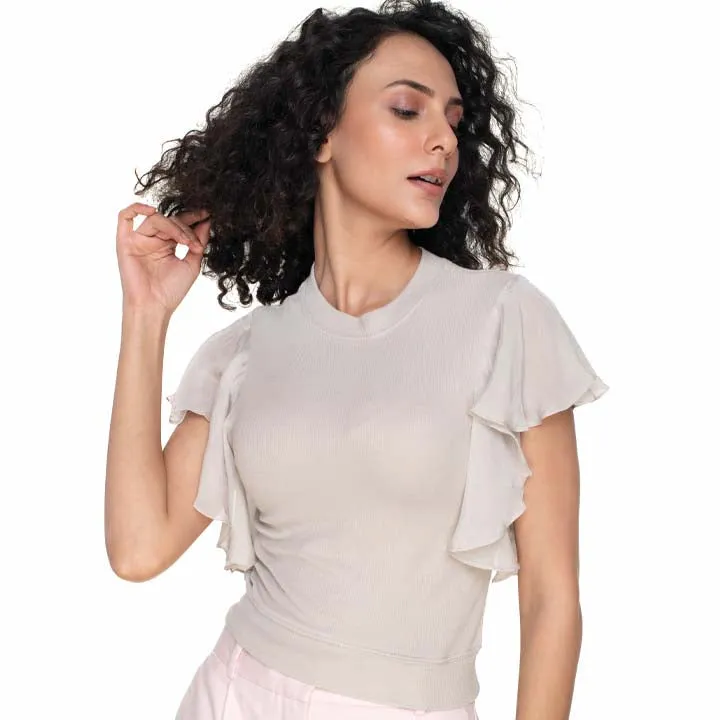 Hosiery Blouses- Flutter Sleeves