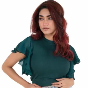 Hosiery Blouses- Flutter Sleeves