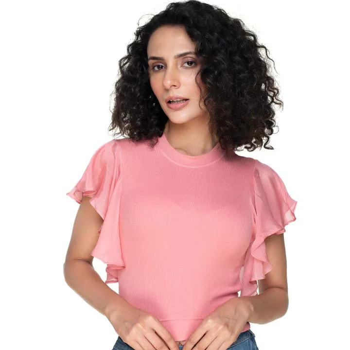 Hosiery Blouses- Flutter Sleeves