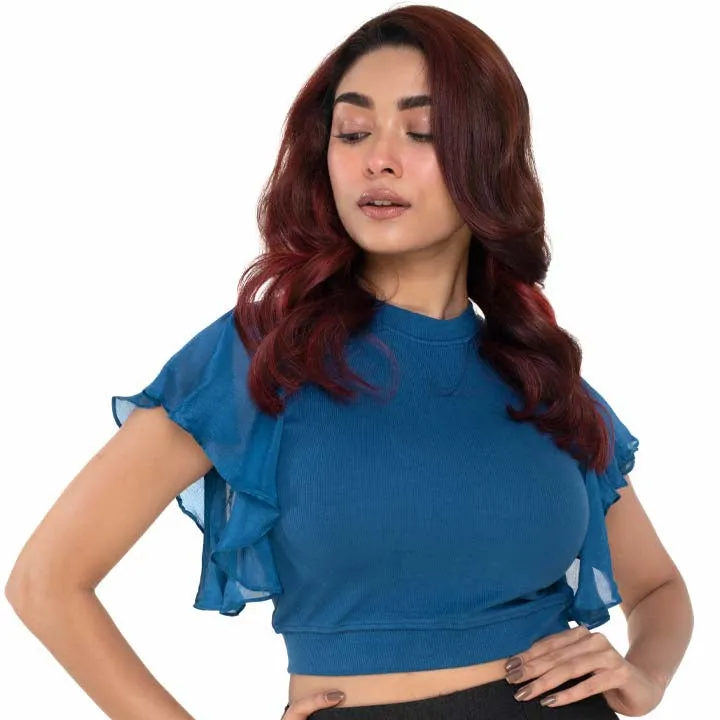 Hosiery Blouses- Flutter Sleeves