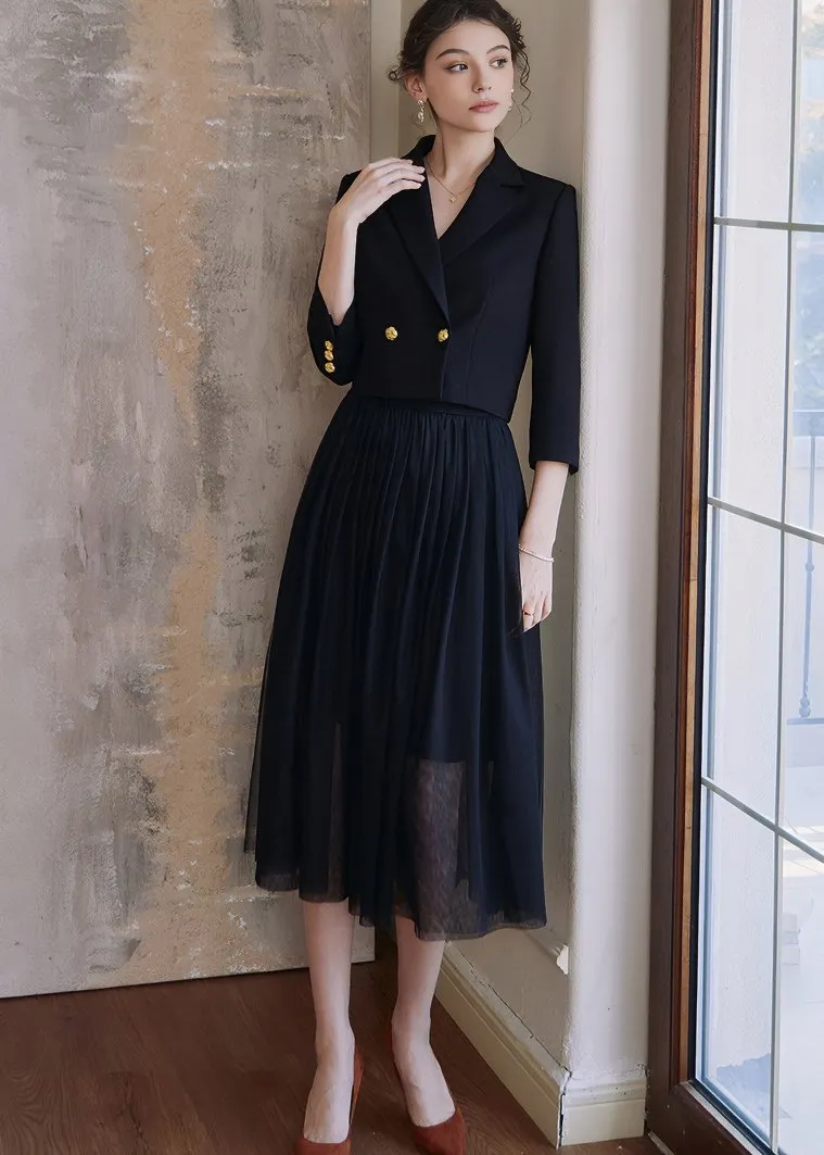 JACKET & HALF-LENGTH GAUZE SKIRT