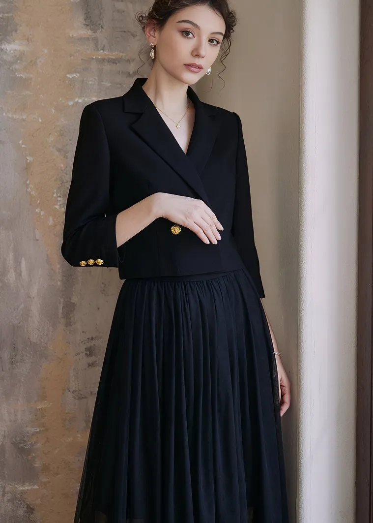 JACKET & HALF-LENGTH GAUZE SKIRT