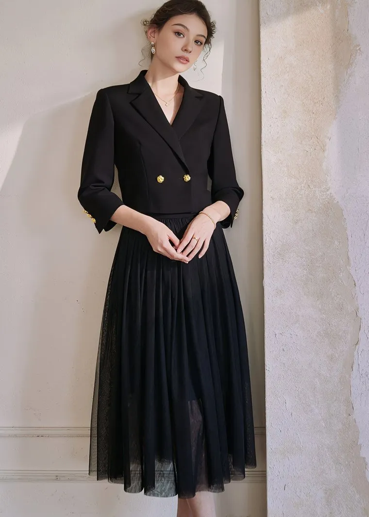 JACKET & HALF-LENGTH GAUZE SKIRT