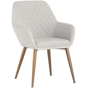Jayna Dining Chair, Antonio Linen, Champagne Gold, Set of 2