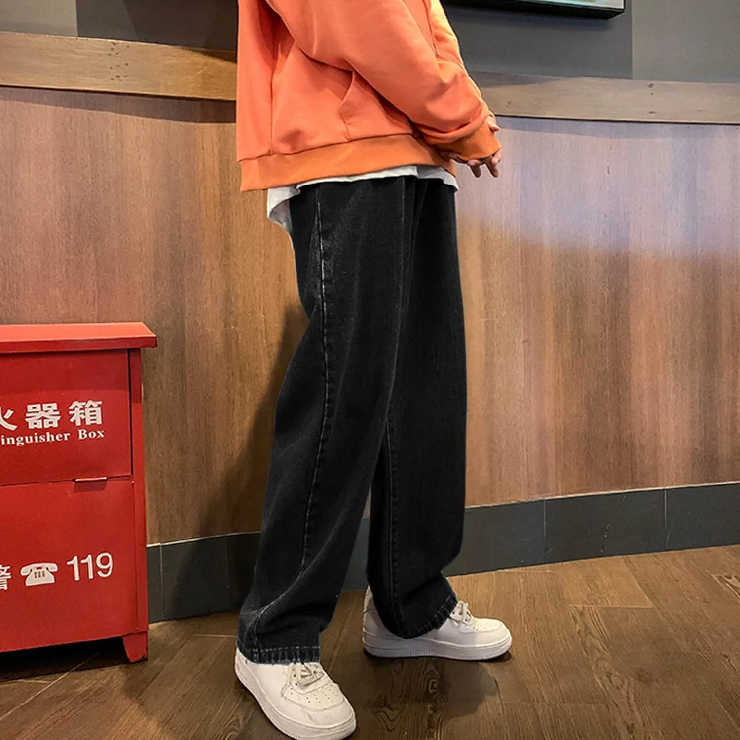 Jeans for Men Baggy Jeans Pants Loose fit Straight Wide Leg Trousers Relaxed Fit Streetwear Jeans Sweatpants