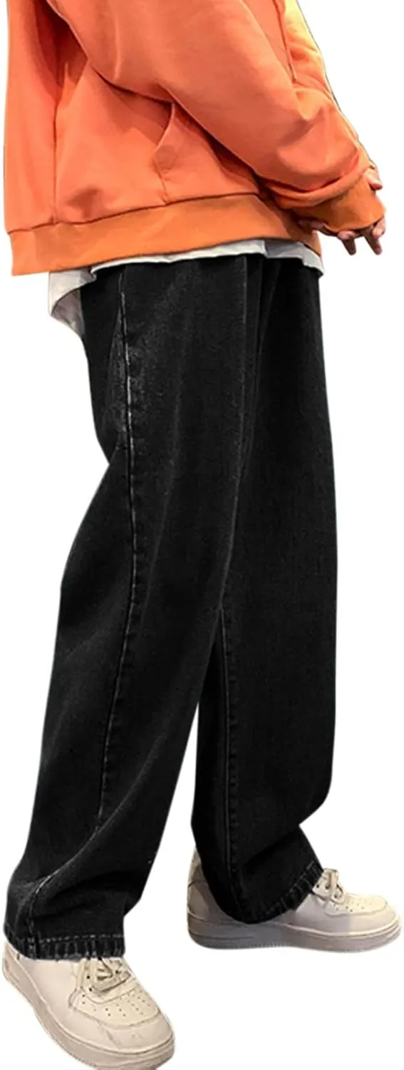 Jeans for Men Baggy Jeans Pants Loose fit Straight Wide Leg Trousers Relaxed Fit Streetwear Jeans Sweatpants
