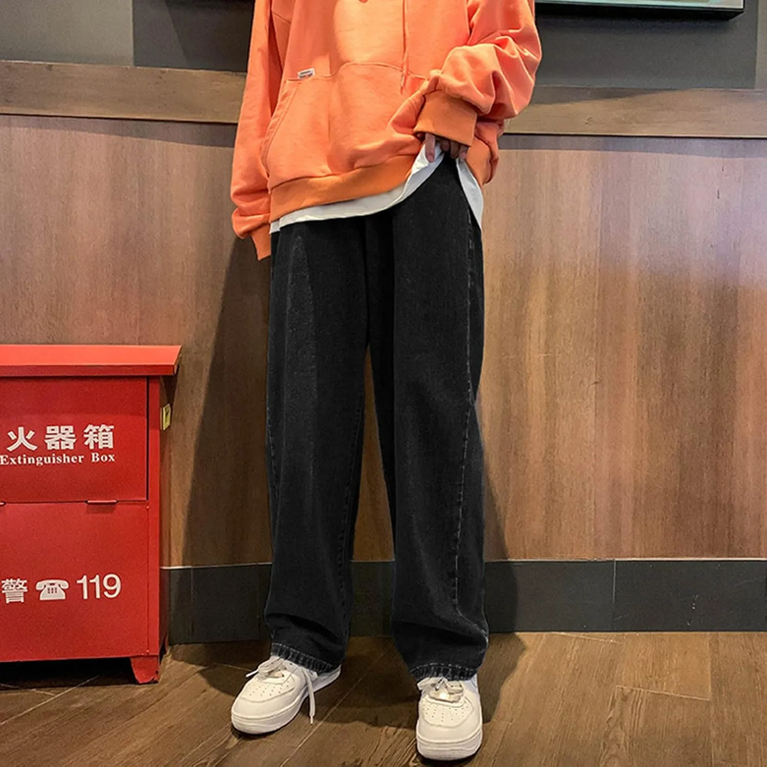 Jeans for Men Baggy Jeans Pants Loose fit Straight Wide Leg Trousers Relaxed Fit Streetwear Jeans Sweatpants