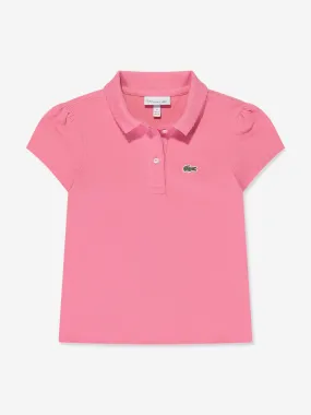 Lacoste Girls Logo Polo Shirt in Pink