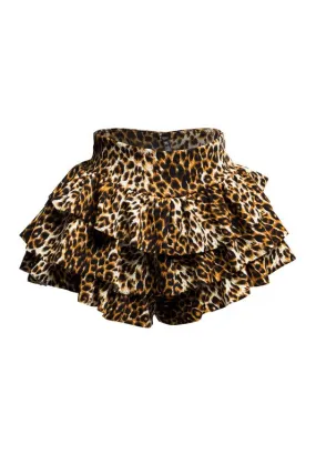 Leopard Printed Ruffle Skirt
