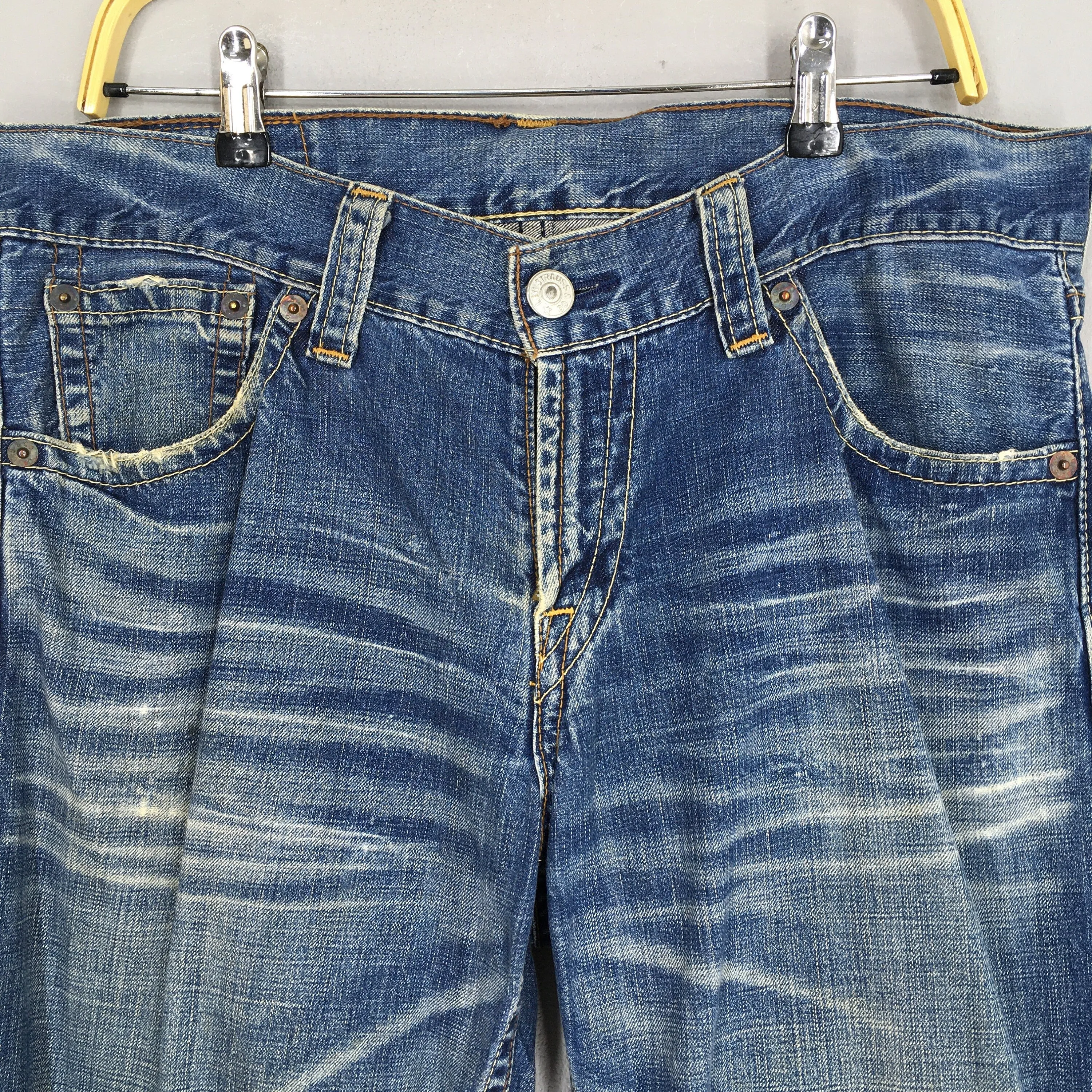 Levi's 503 Faded Blue Straight Cut Jeans Size 34x32
